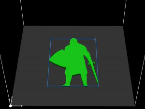 warrior silhouette 3D Print Model