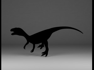 dinosaur silhouette 3D-printmodel