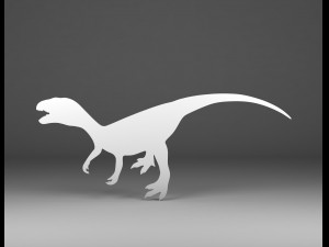 dinosaur silhouette Modelo de Impressão 3D