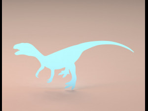 dinosaur silhouette Modelo de Impressão 3D