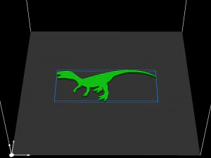 dinosaur silhouette 3D Print Model