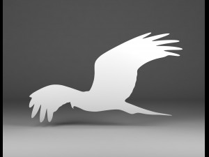 bird silhouette 3D-Druckmodell