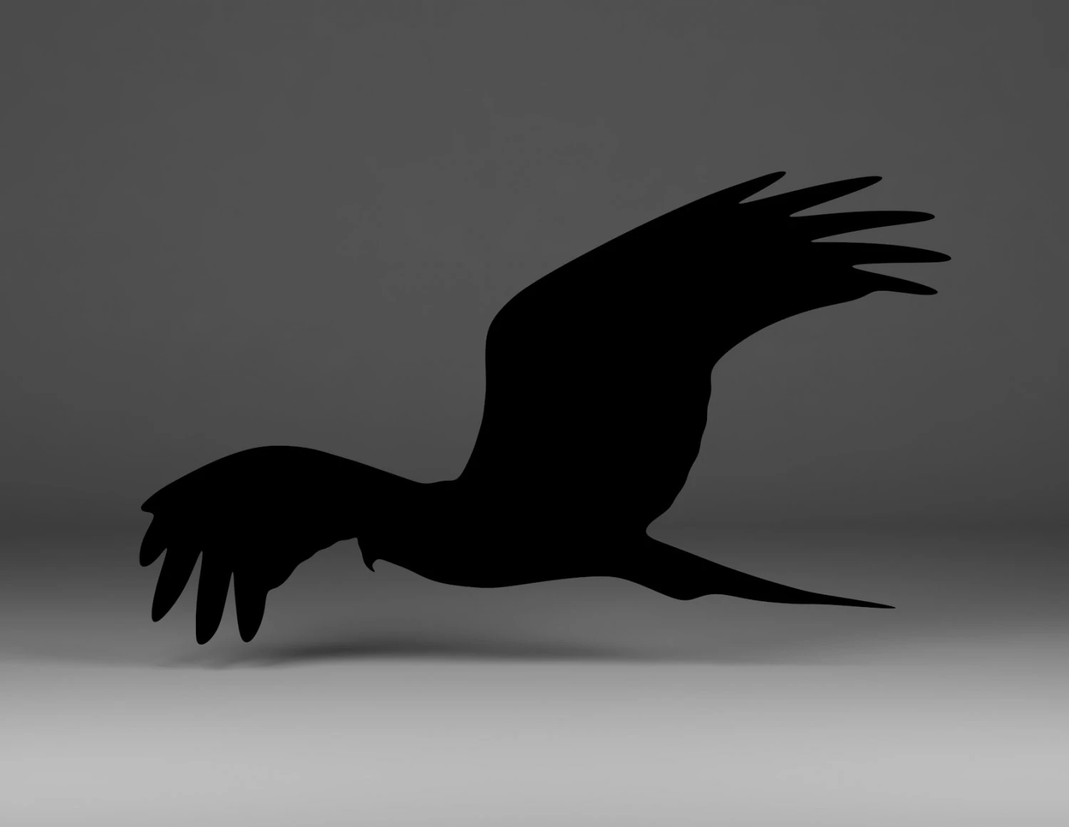 bird silhouette 3D Print Model .c4d .max .obj .3ds .fbx .stl .blend 