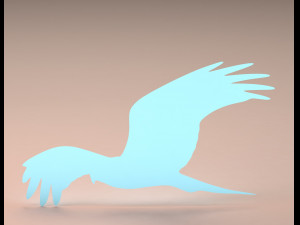 bird silhouette 3D-Druckmodell
