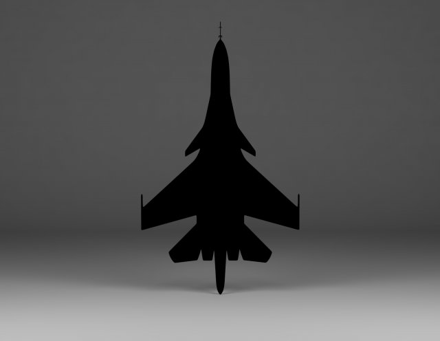 fighter aircraft su-34 silhouette Modelo de impresión 3D .c4d .max .obj .3ds .fbx .stl .blend 