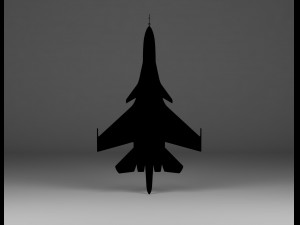 fighter aircraft su-34 silhouette 3D-printmodel