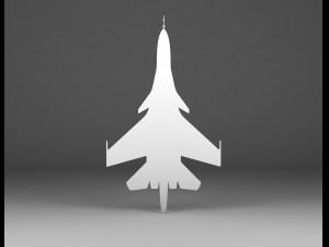 fighter aircraft su-34 silhouette Modelo de impresión 3D