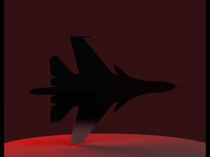 fighter aircraft su-34 silhouette Modelo de impresión 3D