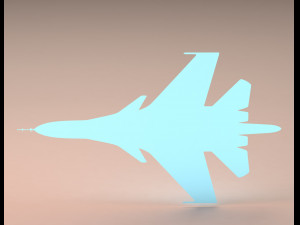 fighter aircraft su-34 silhouette Modelo de impresión 3D