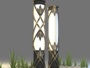 bollard with led lamps 3D Model