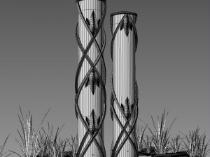 bollard with led lamps 3Dモデル