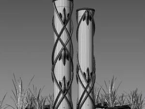 bollard with led lamps 3D Model