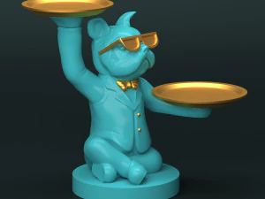 FRENCH BULLDOG TRAY WITH TRAY - KEY HOLDER - ORGANIZER - JEWELRY 3D Print Model