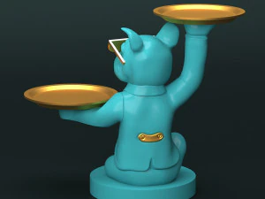 FRENCH BULLDOG TRAY WITH TRAY - KEY HOLDER - ORGANIZER - JEWELRY 3D Print Model