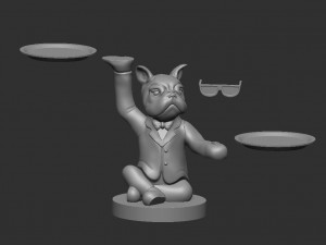 FRENCH BULLDOG TRAY WITH TRAY - KEY HOLDER - ORGANIZER - JEWELRY 3D Принт Модель