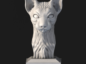 SPHYNX CAT SCULPTED 3Dプリントモデル