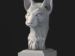SPHYNX CAT SCULPTED 3D Print Model