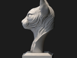 SPHYNX CAT SCULPTED 3D Принт Модель