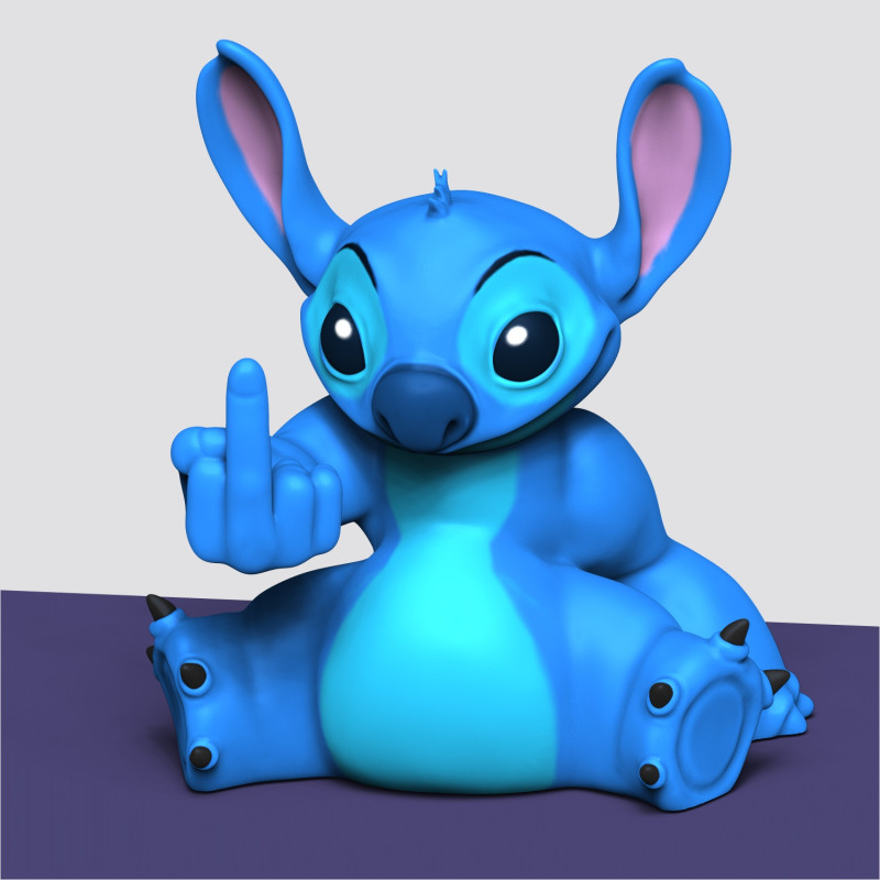 Middle Finger Stitch Model Cetak 3D .c4d .max .obj .3ds .fbx .stl .blend 