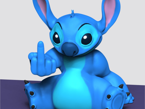 Middle Finger Stitch 3Dプリントモデル