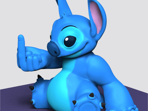 Middle Finger Stitch Model Cetak 3D
