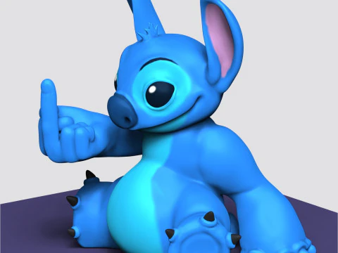 Middle Finger Stitch 3D Print Model