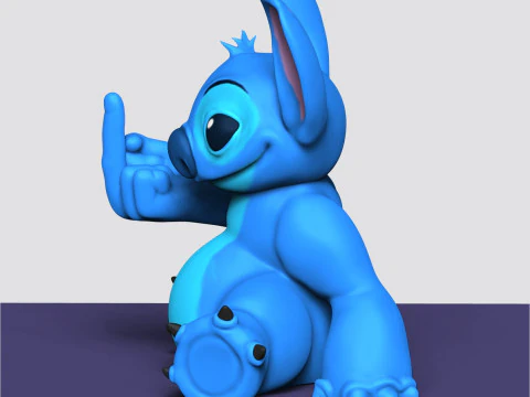 Middle Finger Stitch 3D Print Model