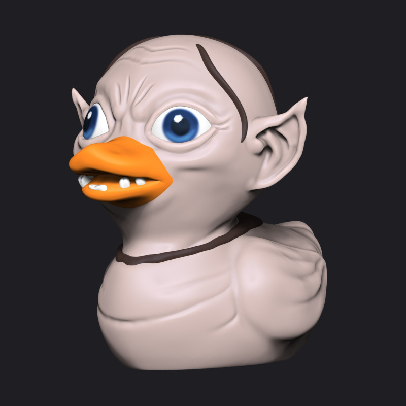 DUCK GOLLUM -THE LORD OF THE RINGS Modèles 3D en vedette .c4d .max .obj .3ds .fbx .stl .blend 