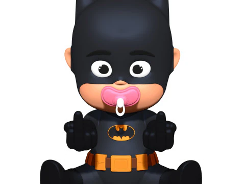 Jari Tengah Bayi Batman Model Cetak 3D