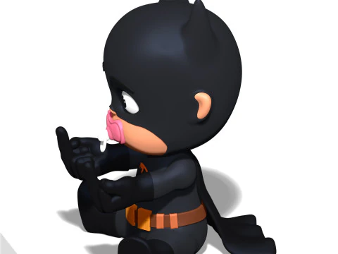 Baby Batman MiddleFinger 3D Print Model