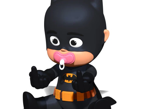Baby Batman MiddleFinger 3D Print Model