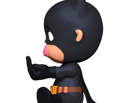 Baby Batman MiddleFinger 3D Print Model