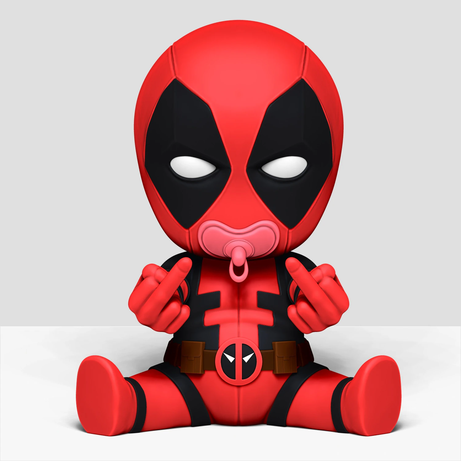 Baby Dealpoll MiddleFinger 3D Print Model .c4d .max .obj .3ds .fbx .stl .blend 