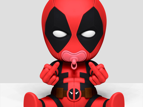 死侍宝宝中指 3D 打印模型