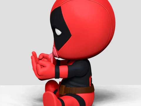 Baby Dealpoll MiddleFinger 3D Print Model