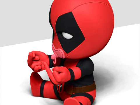 Baby Dealpoll MiddleFinger 3D Print Model