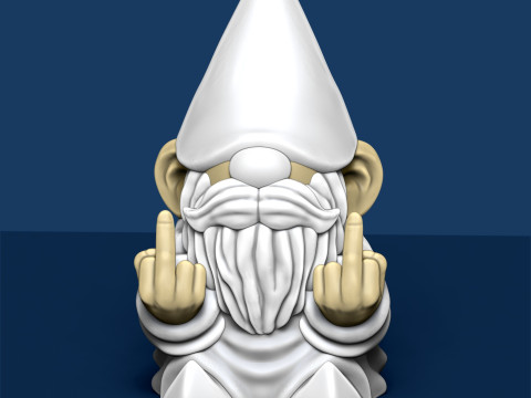 САДОВИЙ ГНОМ Середній палець 3D Принт Модель