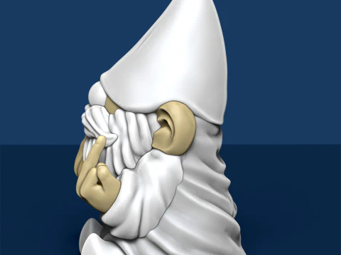 GARDEN GNOME Middle Finger 3D Print Model