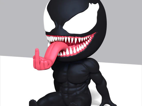 Baby Venom Mittelfinger 3D Druckmodell