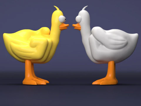 Duck Middle Finger 3D Print Model
