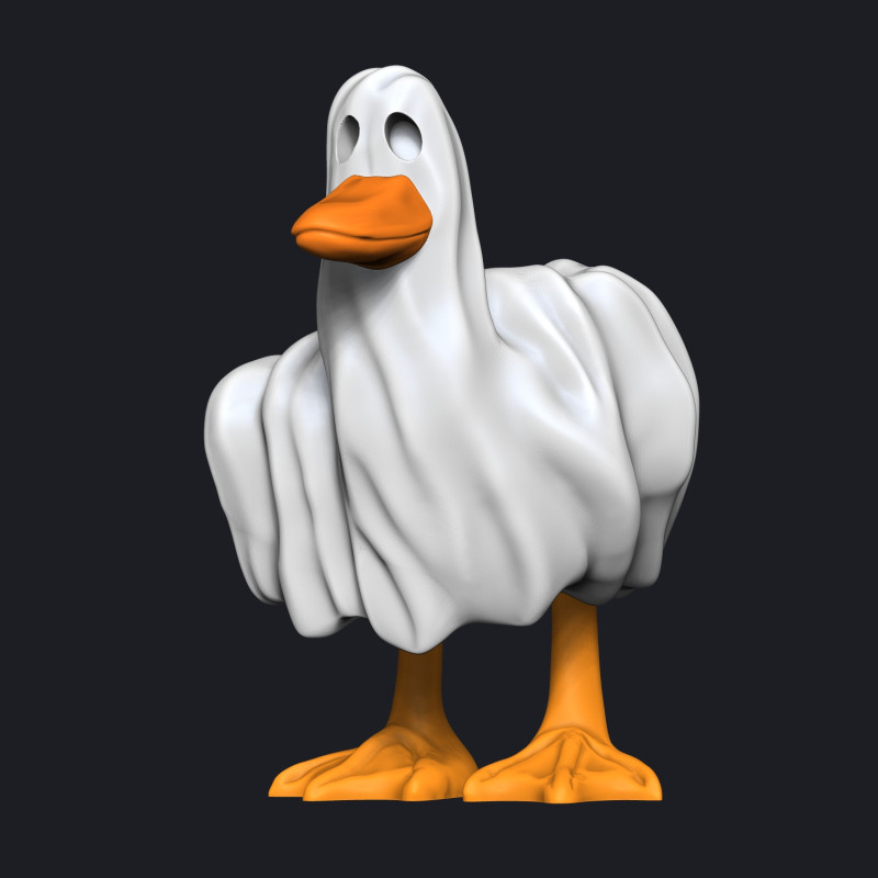 Fantasma de pato Modelo de Impressão 3D .c4d .max .obj .3ds .fbx .stl .blend 
