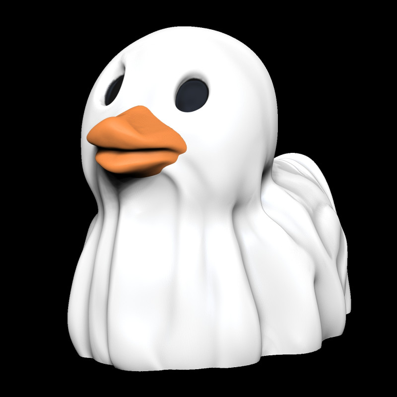 Duck ghost 3D Print Model .c4d .max .obj .3ds .fbx .stl .blend 