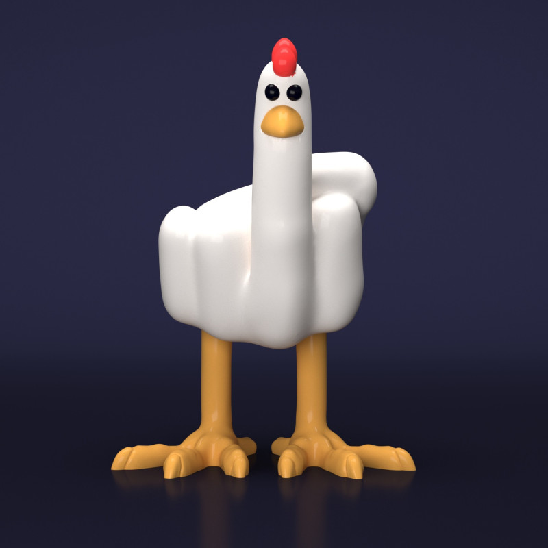 鸭鸡 3D 打印模型 .c4d .max .obj .3ds .fbx .stl .blend 