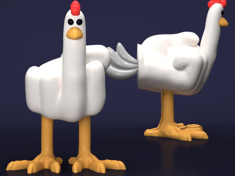 鸭鸡 3D 打印模型