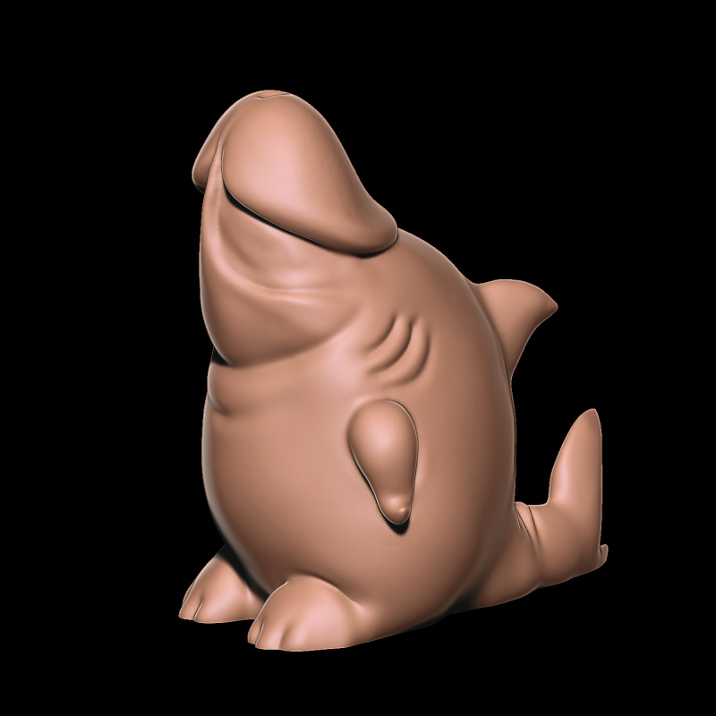 PENIS Shark 3D Print Model .c4d .max .obj .3ds .fbx .stl .blend 