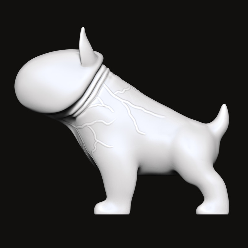 PENIS Bull Terrier 3D Print Model .c4d .max .obj .3ds .fbx .stl .blend 