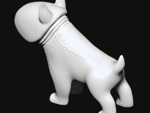 PENIS Bull Terrier 3D Print Model