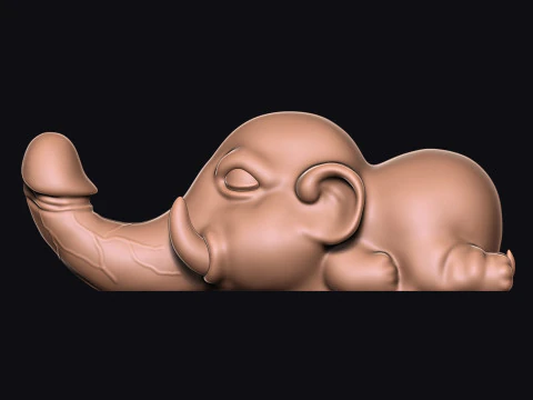 लिंग हाथी 3D प्रिंट मॉडल