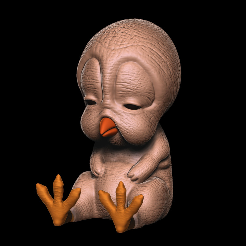 Pato engraçado Modelo de Impressão 3D .c4d .max .obj .3ds .fbx .stl .blend