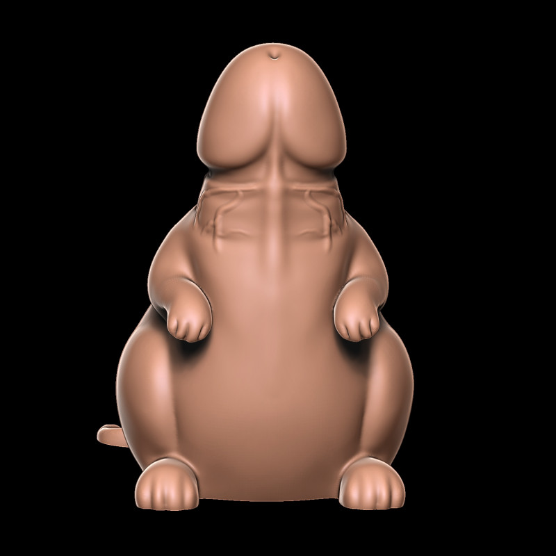 Rato P&Ecirc;NIS Modelo de Impressão 3D .c4d .max .obj .3ds .fbx .stl .blend 